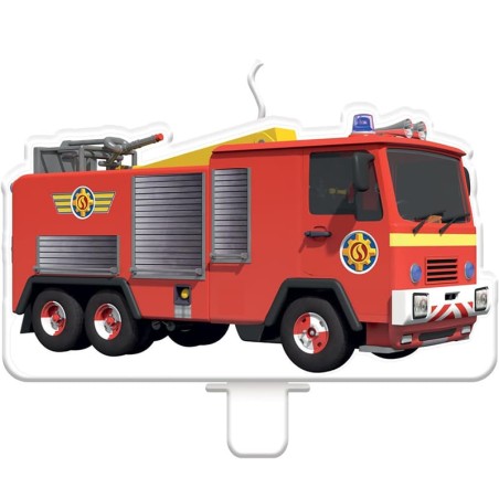 Candelina Piatta sagomata con Camion di Sam il Pompiere Candeline Personaggi