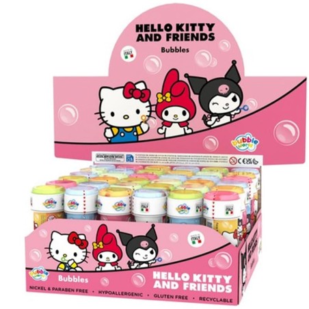 Bolle di Sapone a Tema Hello Kitty & Friends "Bubbles" da 60ml - 36pz Bolle di Sapone