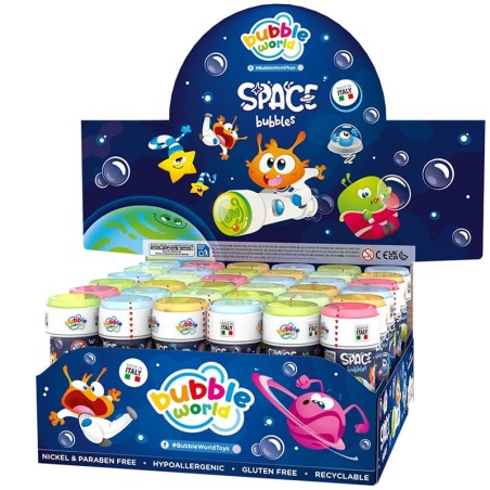 Bolle di Sapone a Tema Spazio "Space Bubbles" da 60ml - 36pz Bolle di Sapone
