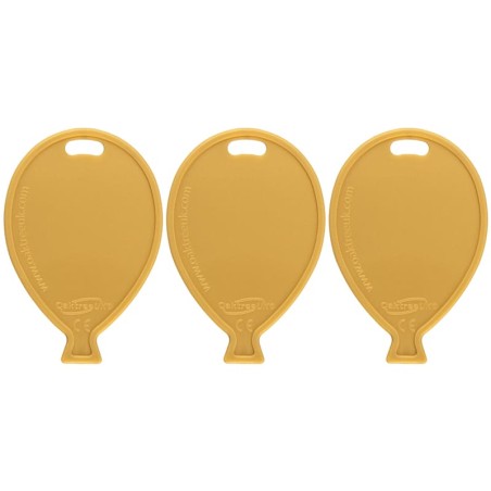 Pesetto a forma di Palloncino Oro per Palloncino ad Elio 50pz Pesetti Oaktree