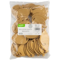Pesetto a forma di Palloncino Oro per Palloncino ad Elio 50pz Pesetti Oaktree