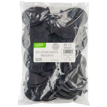 Pesetto a forma di Palloncino Nero per Palloncino ad Elio 50pz Pesetti Oaktree