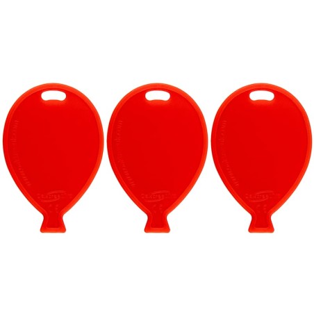 Pesetto a forma di Palloncino Rosso per Palloncino ad Elio 50pz Pesetti Oaktree