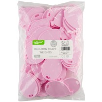 Pesetto a forma di Palloncino Rosa per Palloncino ad Elio 50pz Pesetti Oaktree