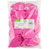 Pesetto a forma di Palloncino Fucsia per Palloncino ad Elio 50pz Pesetti Oaktree