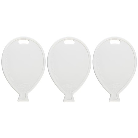 Pesetto a forma di Palloncino Bianco per Palloncino ad Elio 50pz Pesetti Oaktree