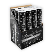 Tubo Spara Stelle Argento Glitter 1pz Sparacoriandoli Capodanno