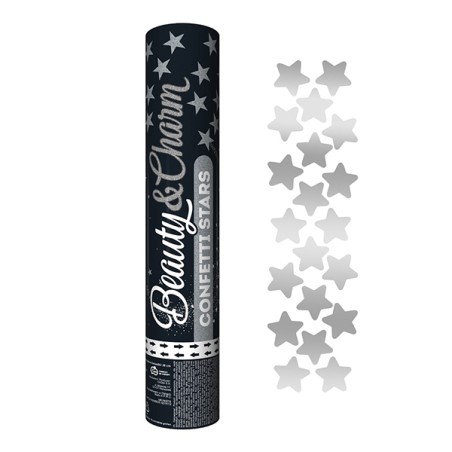 Tubo Spara Stelle Argento Glitter 1pz Sparacoriandoli Capodanno