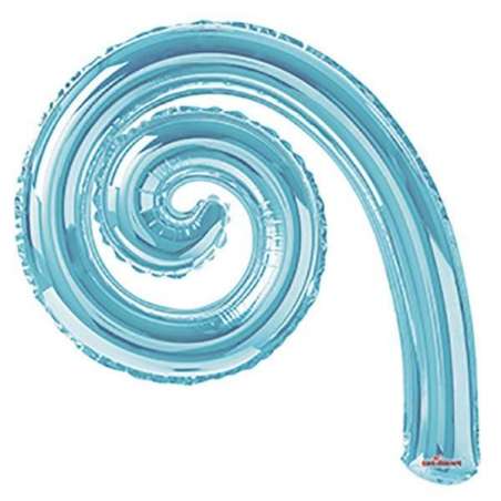 Palloncino in Foil 14" Spirale Celeste "Kurly Spiral" 5pz Kurly Spiral