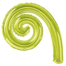 Palloncino in Foil 14" Spirale Verde Lime "Kurly Spiral" 5pz Kurly Spiral