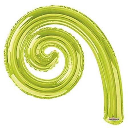 Palloncino in Foil 14" Spirale Verde Lime "Kurly Spiral" 5pz Kurly Spiral