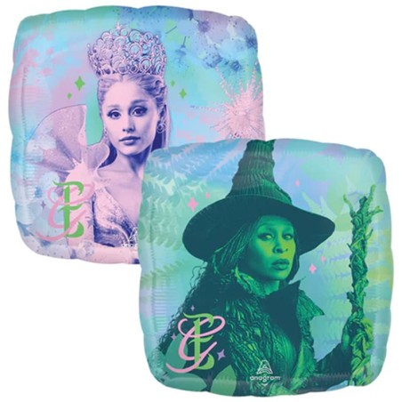 Palloncino in Foil 18" con Elphaba e Glinda del Mago di Oz "Wicked"