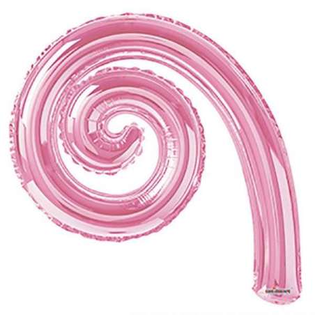 Palloncino in Foil 14" Spirale Rosa "Kurly Spiral" 5pz Kurly Spiral