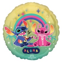 Palloncino in Foil 15" See-Thru Lilo and Angel "Aloha" Stitch & Angel