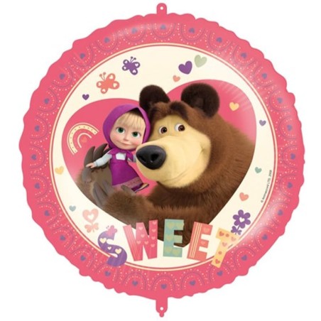 Palloncino in Foil 18" Masha e Orso "Masha Sweet Heart" Masha e Orso