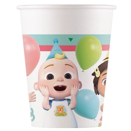 Bicchiere di Carta 200ml di Cocomelon Birthday 8pz Cocomelon