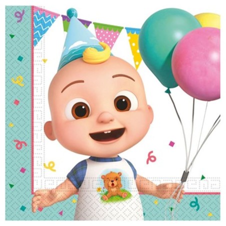 Tovagliolo di Carta 33x33cm con Cocomelon Birthday 20pz Cocomelon