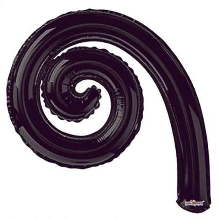 Palloncino in Foil 14" Spirale Nero "Kurly Spiral" 5pz Kurly Spiral