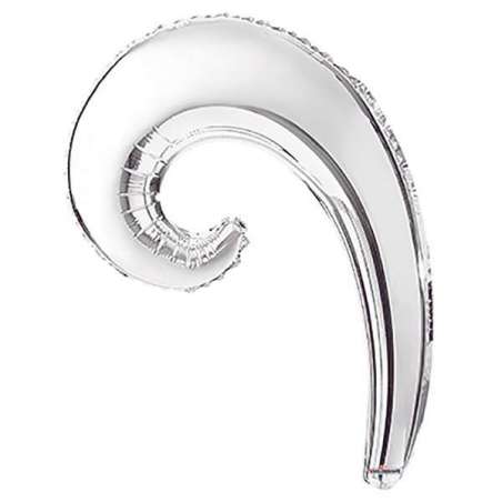 Palloncino in Foil 14" Onda Argento "Kurly Wave" 5pz Kurly Wave
