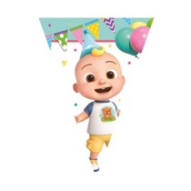 Festone Bandierina in Carta con Cocomelon Birthday 2,3mt Cocomelon