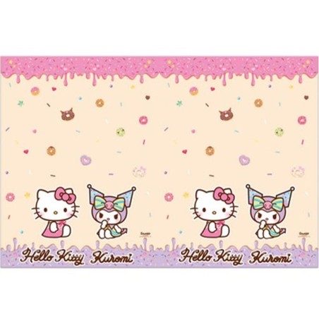 Tovaglia di Plastica 120x180cm con Hello Kitty e Kuromi Hello Kitty