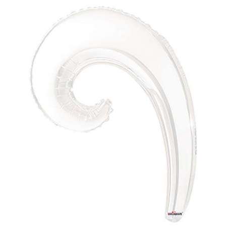 Palloncino in Foil 14" Onda Bianco "Kurly Wave" 5pz Kurly Wave