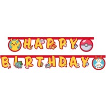 Festone Happy Birthday con Pokémon Evolution "Pikachu" 2mt Pokémon