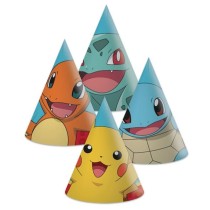 Cappellino a Cono in Carta con Pokémon Evolution "Pikachu" 6pz Pokémon