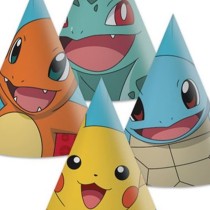 Cappellino a Cono in Carta con Pokémon Evolution "Pikachu" 6pz Pokémon