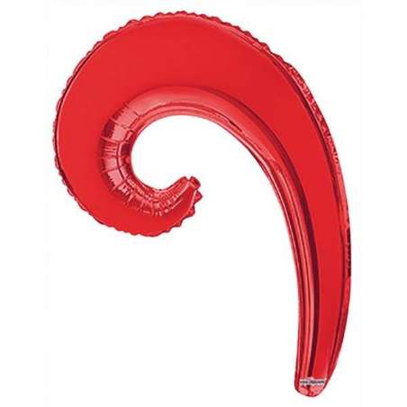 Palloncino in Foil 14" Onda Rosso "Kurly Wave" 5pz Kurly Wave