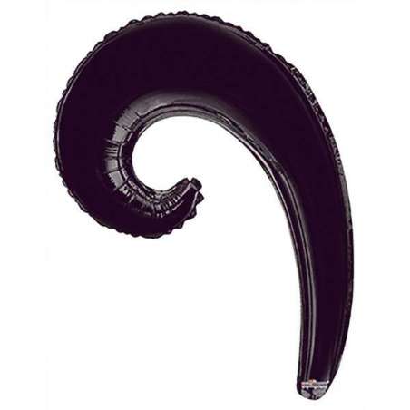 Palloncino in Foil 14" Onda Nero "Kurly Wave" 5pz Kurly Wave