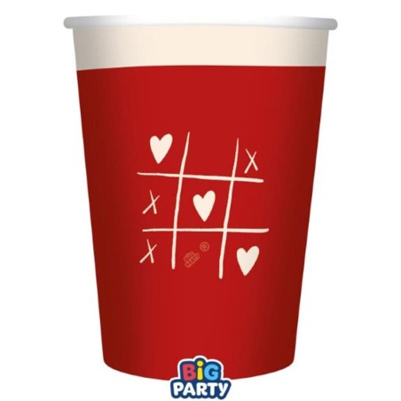 Bicchiere di Carta 250ml Amore "With Love" 6pz Coordinati Festa Amore