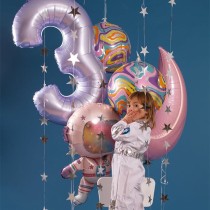 Palloncino in Foil 15" Sfera Marmorizzata 4D "Globe Marble" Sfere Fantasia "Globe"