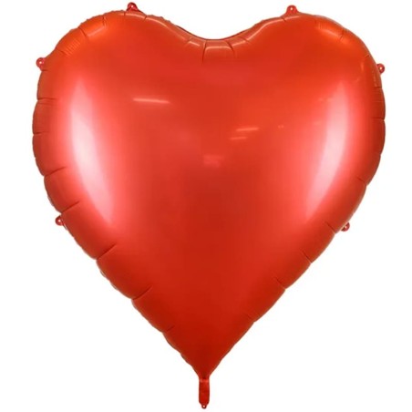 Palloncino in Foil 63" Cuore Gigante Rosso Lucido 1,60mt Cuori