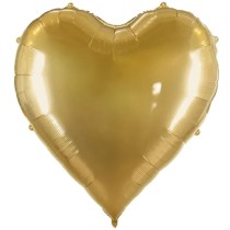 Palloncino in Foil 63" Cuore Gigante Oro Lucido 1,60mt Cuori