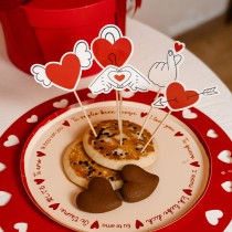 Picks Topper di Carta Sagomati a Tema Amore "Love" 5pz Accessori Tavola Amore