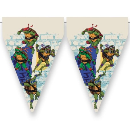 Festone Bandierina con Tartarughe Ninja "Ninja Turtles" 3mt Tartarughe Ninja