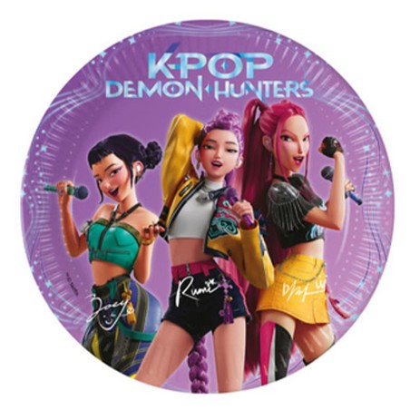 Piatto di Carta 20cm K-Pop Demon Hunters 8pz