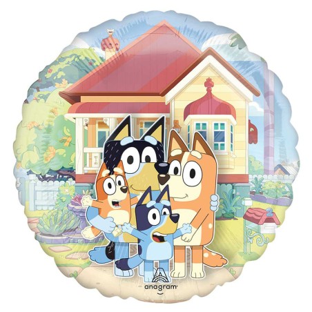Palloncino in Foil 18" See-Thru con Bluey e Family Bluey