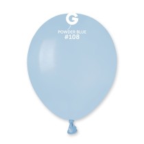 Palloncino in Lattice 5" A50 Celeste Polvere "Powder Blue 108" 100pz Gemar Standard 5" A50