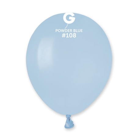 Palloncino in Lattice 5" A50 Celeste Polvere "Powder Blue 108" 100pz Gemar Standard 5" A50