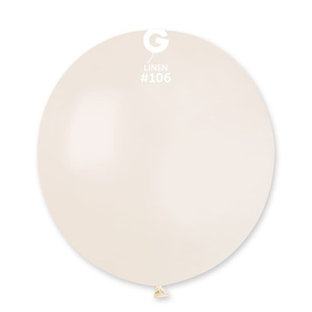 Palloncino in Lattice 19" G19 Marshmallow Lino "Linen 106" 25pz Gemar Standard 19" G19