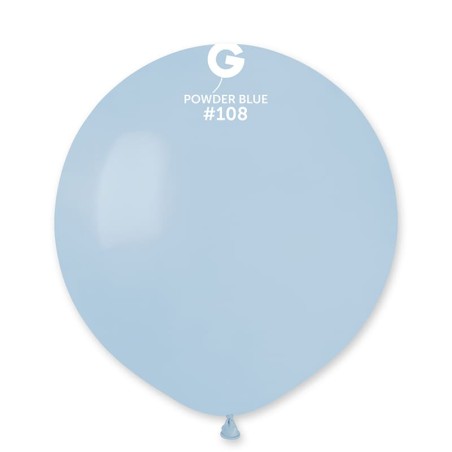 Palloncino in Lattice 19" G19 Celeste Polvere "Powder Blue 108" 25pz Gemar Standard 19" G19