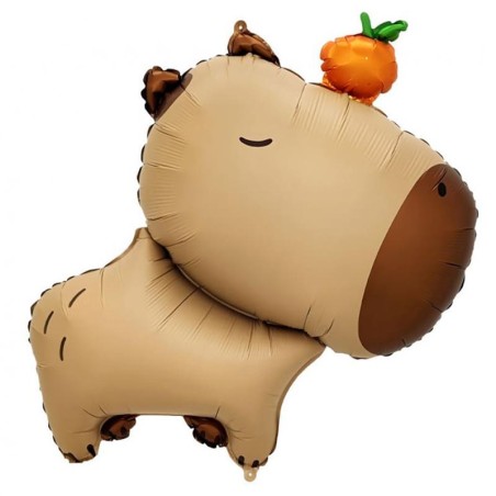 Palloncino in Foil 25" Super Shape Capibara con Arancia Animali del Bosco