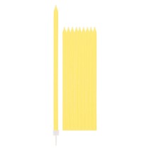 Candelina Stelo 15.5cm Gialla 10pz Candeline Stelo