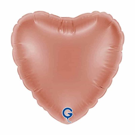 Palloncino in Foil 4" Cuore Rose Gold Cuori Piccoli 4"