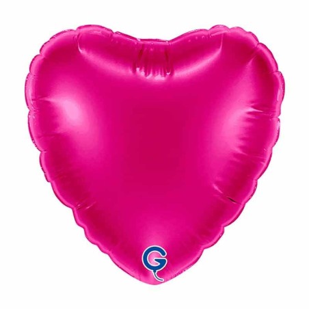 Palloncino in Foil 4" Cuore Magenta Cuori Piccoli 4"
