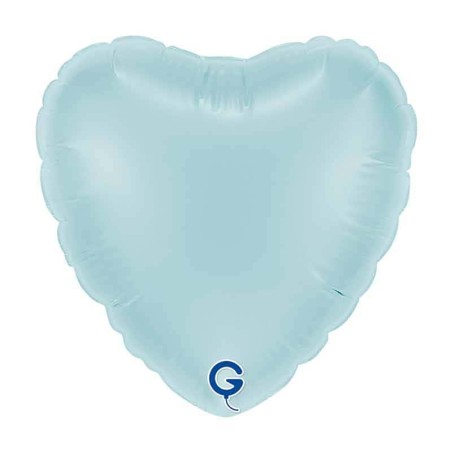 Palloncino in Foil 4" Cuore Celeste "Light Blue" Cuori Piccoli 4"