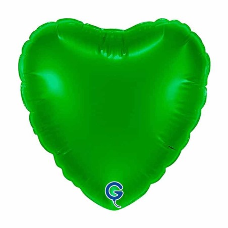 Palloncino in Foil 4" Cuore Verde "Green" Cuori Piccoli 4"