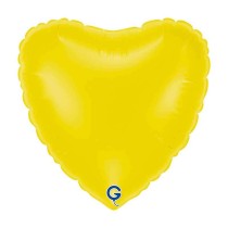 Palloncino in Foil 9" Cuore Giallo Pastello "Pastel Yellow" Cuori Medi 9"
